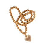 Large Wood Heart Prayer Beads