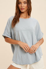 Garment Washed Tee-Plus Size