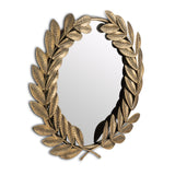 Round Laurel Leaf Mirror
