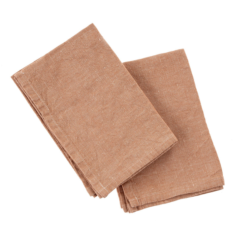 Stonewashed Linen Tea Towels X2