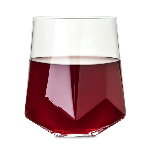 Faceted Wine Glass