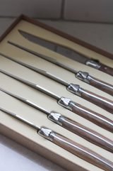 Walnut Handle Knives S/6