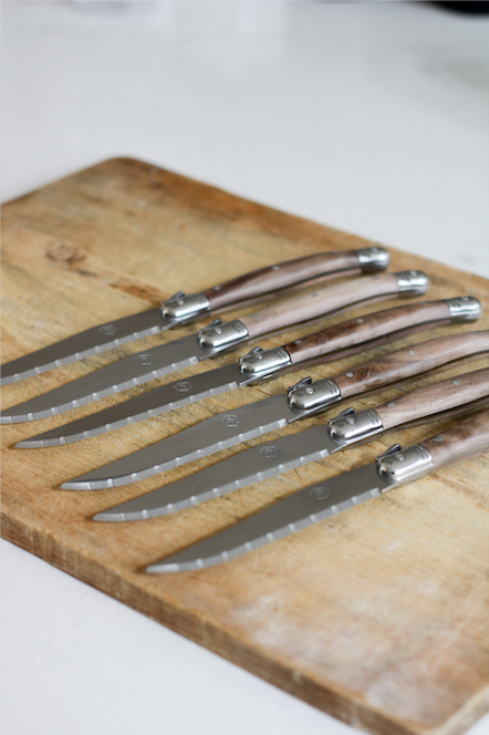 Walnut Handle Knives S/6